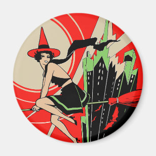 Halloween Witch Flying () Magneet