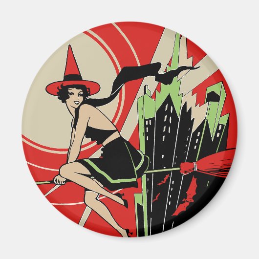 Halloween Witch Flying () Magneet (Voorkant)