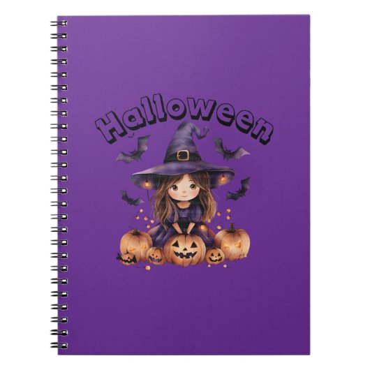 Halloween Witch Foto Notitieboek (Voorkant)