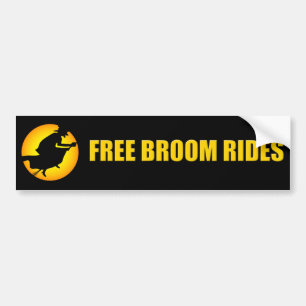 Halloween Witch Free Broom Rides Bumpersticker