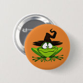 Halloween Witch Frog Ronde Button 5,7 Cm (Voorkant /achterkant)