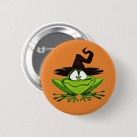 Halloween Witch Frog Ronde Button 5,7 Cm (Voorkant /achterkant)