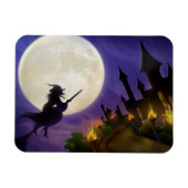 Halloween Witch Full Moon Magneet (Horizontaal)