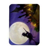 Halloween Witch Full Moon Magneet (Verticaal)