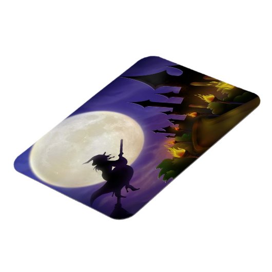 Halloween Witch Full Moon Magneet (Linkerzijde)
