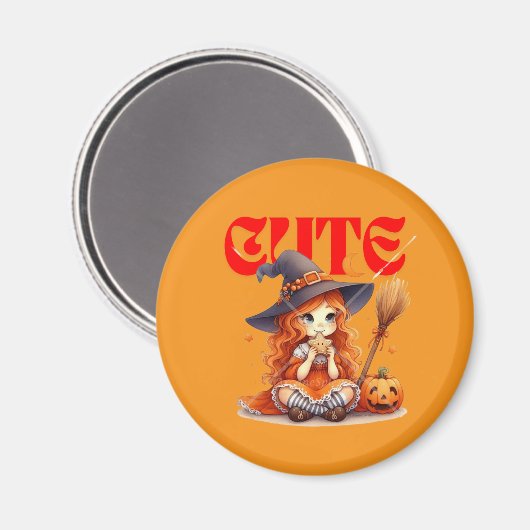 Halloween Witch Fun Magnet (Voorkant / Achterkant)