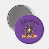 Halloween Witch Fun Magnet (Voorkant / Achterkant)