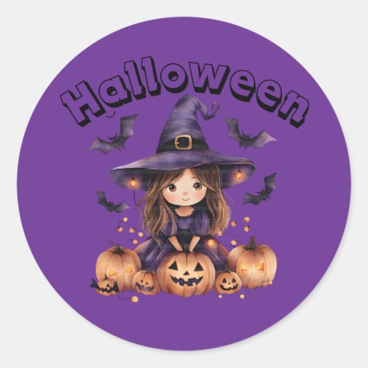 Halloween Witch Fun Sticker (Voorkant)