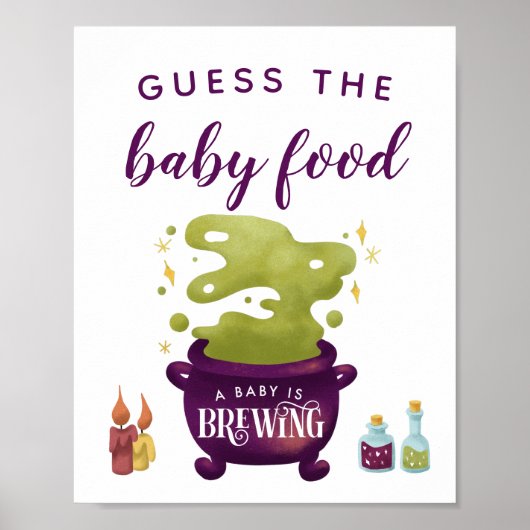 Halloween Witch Garden raden het Baby-bord Poster (Voorkant)
