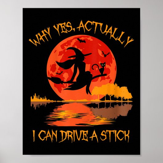 Halloween Witch geeft uit waarom ik echt kan rijde Poster (Voorkant)