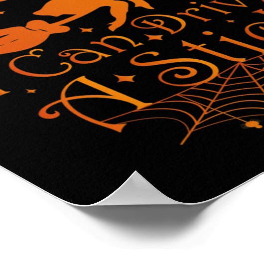Halloween Witch geeft uit waarom ik echt kan rijde Poster (Hoek)