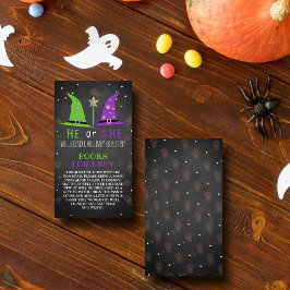 Halloween Witch Gender onthullen partijboekaanvraa Informatiekaartje