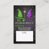 Halloween Witch Gender onthulling party Diaper Raf Informatiekaartje (Voorkant)