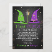 Halloween Witch Gender Reopenbaart zich Bedankkaart (Voorkant)