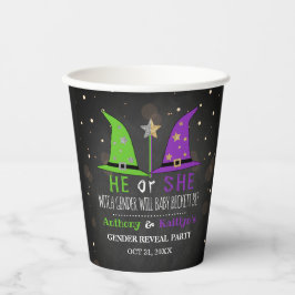 Halloween Witch Gender Reopenbaart zich Papieren Bekers