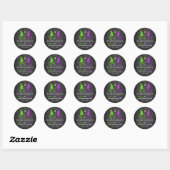 Halloween Witch Gender Reopenbaart zich Ronde Sticker (Vel)