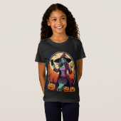 Halloween Witch geprint trendy t shirt (Voorkant volledig)