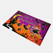 Halloween Witch Ghost en Bats Deurmat (Schuin)