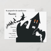  Halloween Witch Ghost Haunted House Party Kaart (Voorkant / Achterkant)