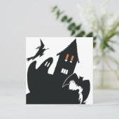  Halloween Witch Ghost Haunted House Party Kaart (Staand voorkant)