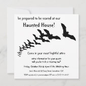 Halloween Witch Ghost Haunted House Party Kaart (Achterkant)