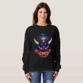 Halloween witch ghost Pumpkin Horror party Hallowe Trui (Voorkant volledig)