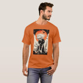 Halloween Witch Ghoul Woodblock-stijl T-shirt (Voorkant volledig)