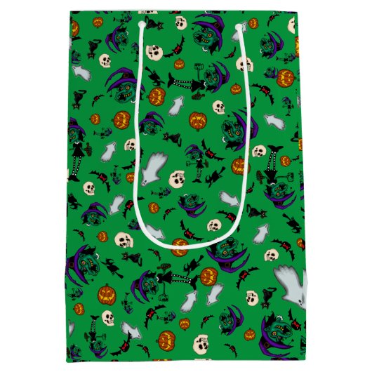 Halloween Witch Gift Bag Medium Cadeauzakje (Achterkant)
