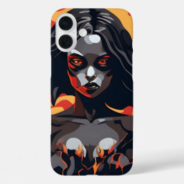 Halloween Witch Girl Art Magische Spooky Gift iPhone 16 Plus Hoesje