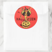 Halloween Witch Girl () Ronde Sticker (Tas)