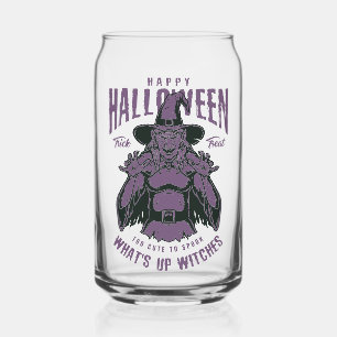 Halloween Witch Glass - Spooky Paarse Blikvorm Glas