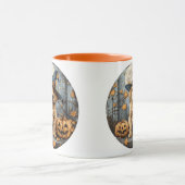 Halloween Witch Golden Retriever Puppy Pumpkins Mok (Midden)