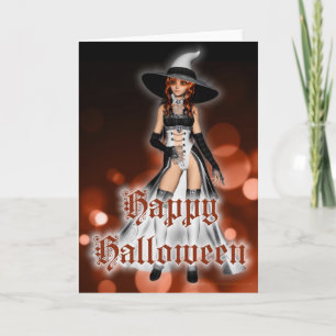Halloween Witch Happy Halloween Wenskaart 2 Kaart