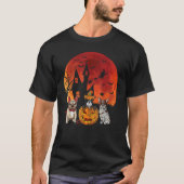 Halloween Witch Haunted Castle Dog T-shirt (Voorkant)