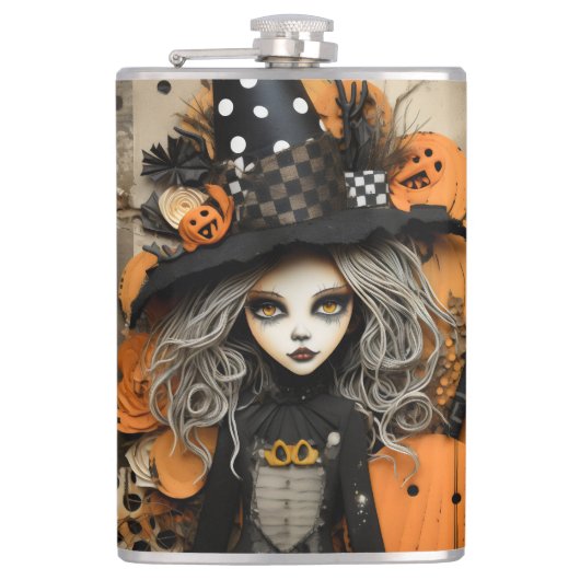 Halloween Witch Heupfles (Voorkant)