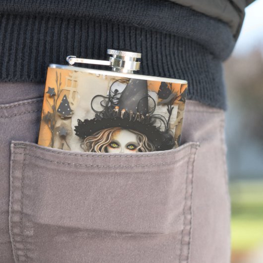 Halloween Witch Heupfles (Voorbeeld)