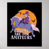 Halloween Witch Horse Lover Cute Anime Girl Poster (Voorkant)