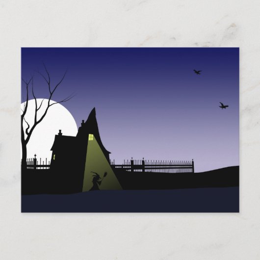 Halloween Witch House Briefkaart (Voorkant)