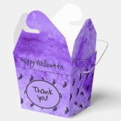 Halloween Witch Iconic Silhouette Paarse Grunge Bedankdoosjes (Geopend)