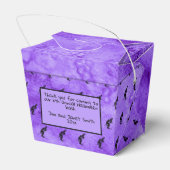 Halloween Witch Iconic Silhouette Paarse Grunge Bedankdoosjes (Achterkant)