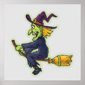Halloween Witch in een kamer Poster (Voorkant)