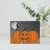 Halloween Witch in Flight Party Uitnodigingen (Staand voorkant)