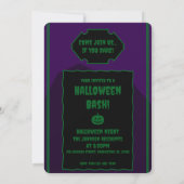 Halloween Witch Invitation Card Save The Date (Achterkant)