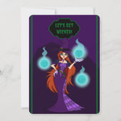 Halloween Witch Invitation Card Save The Date (Voorkant)