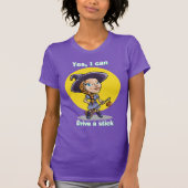 Halloween Witch JA, IK KAN EEN STICK T-Shirt SCHRI (Voorkant)
