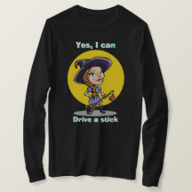 Halloween Witch JA, IK KAN EEN STICK T-Shirt SCHRI