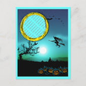 Halloween Witch, Jack o' Lantern, Foto Lijst Briefkaart (Voorkant)
