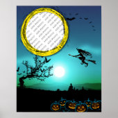 Halloween Witch, Jack o' Lantern, Foto Lijst Poster (Voorkant)