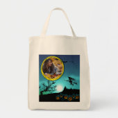 Halloween Witch, Jack o' Lantern, Foto Lijst Tote Bag (Voorkant)