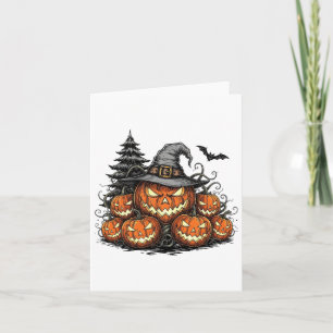 Halloween Witch Jack-o-lantern Scary Pumpkin Spook Kaart